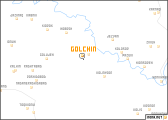 map of Golchīn