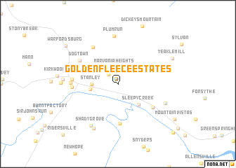map of Golden Fleece Estates