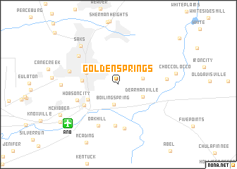 map of Golden Springs