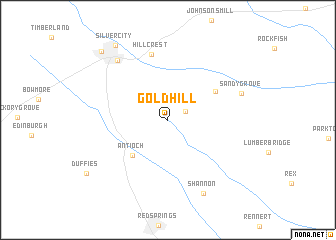 map of Gold Hill