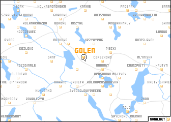 map of Goleń