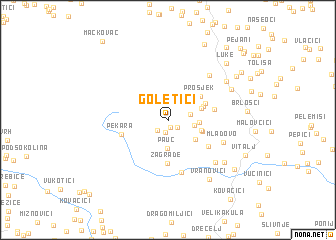 map of Goletići