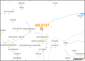 map of Gol-e Tūt