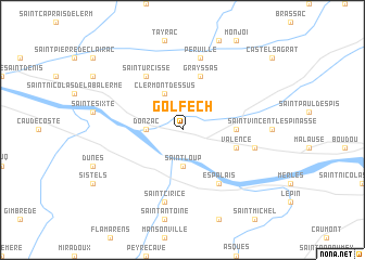 map of Golfech