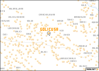 map of Golićuša