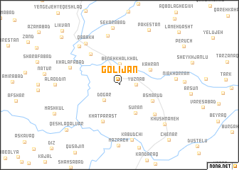 map of Golījān