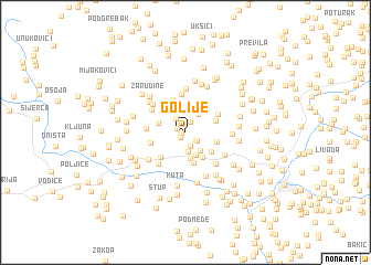 map of Golije