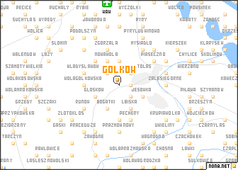 map of Gołków