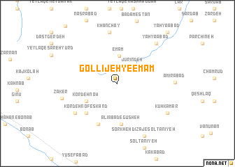 map of Gollījeh-ye Emām