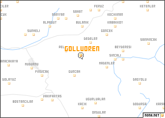 map of Göllüören