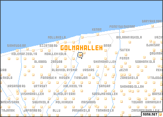 map of Gol Maḩalleh