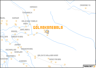 map of Gol Makān-e Bālā