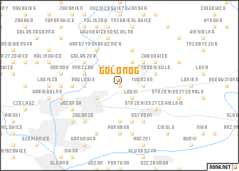 map of Gołonóg