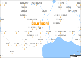 map of Golo-Tokpa