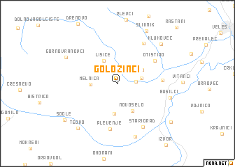 map of Golozinci