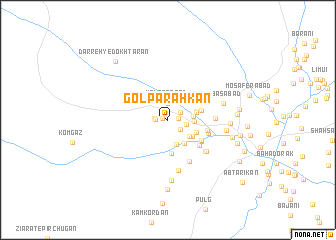 map of Gol Parahkān