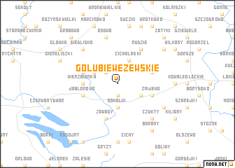 map of Golubie Wężewskie