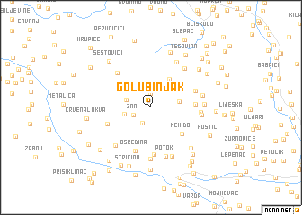 map of Golubinjak