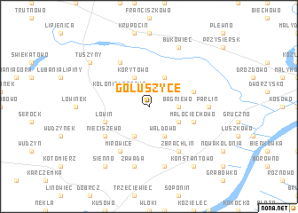 map of Gołuszyce