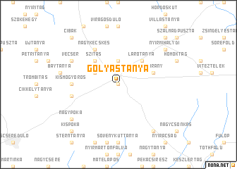 map of Gólyástanya