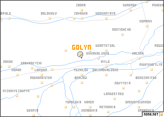 map of Golynʼ