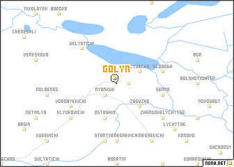 map of Golynʼ