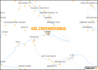 map of Golzār-e Harkabūd