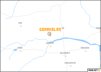 map of Goma Kalān