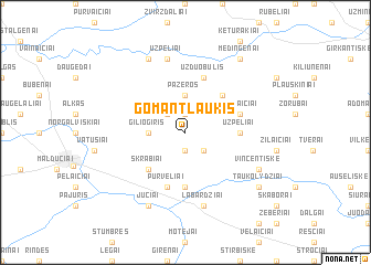 map of Gomantlaukis