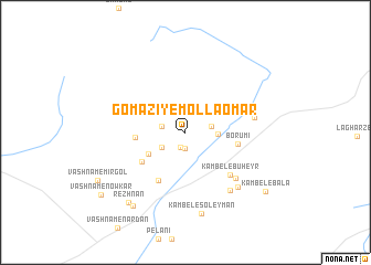 map of Gomāzī-ye Mollā ‘Omar