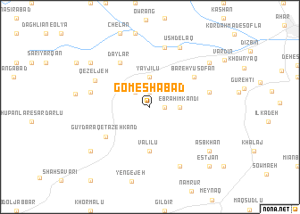 map of Gomeshābād