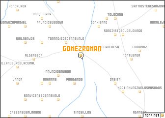 map of Gómez-Román