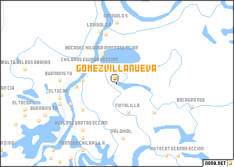 map of Goméz Villanueva