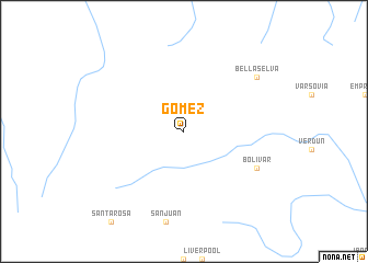 map of Gómez