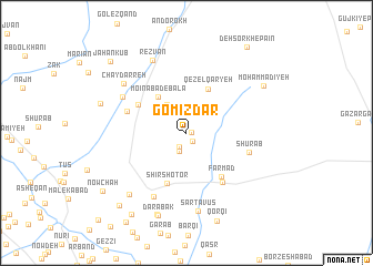 map of Gomīzdar