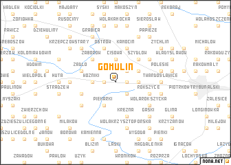 map of Gomulin
