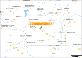 map of Gonbad-e Sorkh