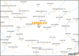 map of Gonbaleh