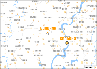 map of Gondama