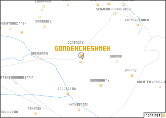map of Gondeh Cheshmeh