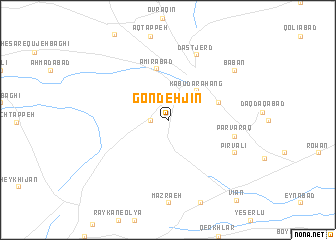 map of Gondeh Jīn