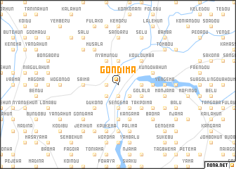 map of Gondima