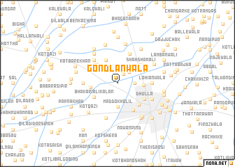 map of Gondlanwāla