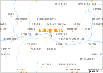 map of Gondonnets