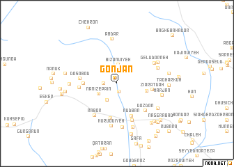 map of Gonjān