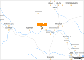 map of Gonja