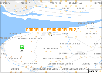 map of Gonneville-sur-Honfleur