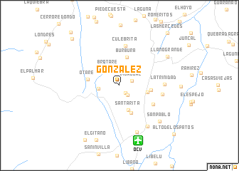 map of González