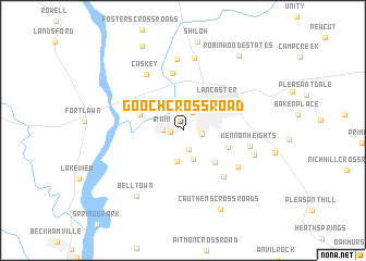 map of Gooch Crossroad