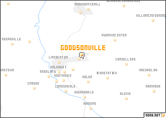 map of Goodsonville